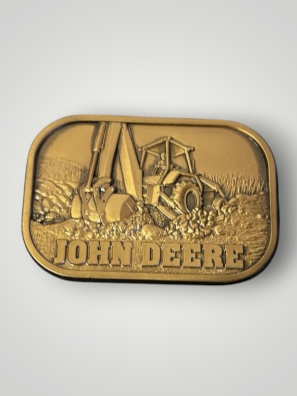 John Deere Gold Tractor & Shovel Belt Buckle
